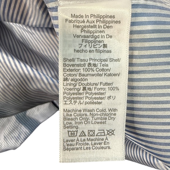 J Crew Women's Double Breasted Belted Trench Coat Navy Blue 100% Cotton Size 16 - Picture 7 of 9